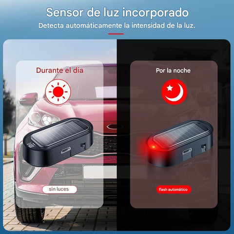 Sistema Visual Antirrobo x2 unidades (Roja y Azul)- Cuida tu vehículo de ladrones