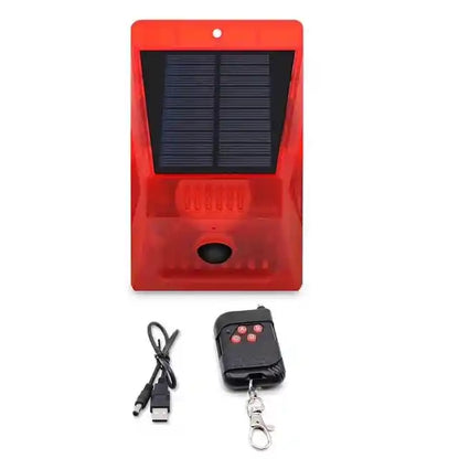 ALARMA SOLAR CON SONIDO Y CONTROL REMOTO